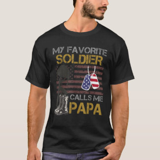 Camiseta Mi soldado favorito me llama papá, papá, norteamer