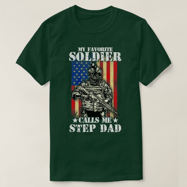 Camiseta Mi soldado favorito me llama papá, papá, soldado. (Diseño del anverso)