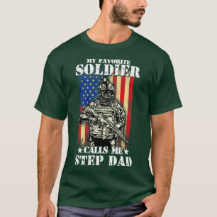 Camiseta Mi soldado favorito me llama papá, papá, soldado.