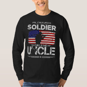 Camiseta Mi soldado favorito me llama tío bandera estadouni