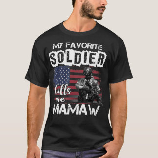 Camiseta Mi soldado favorito me llama veterano del ejército