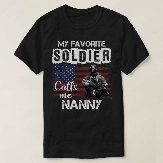 Camiseta Mi soldado favorito me llama veterano del ejército (Diseño del anverso)