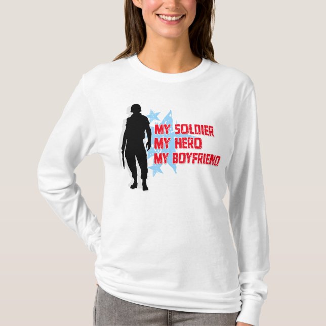 Camiseta Mi soldado, mi héroe, mi novio (Anverso)