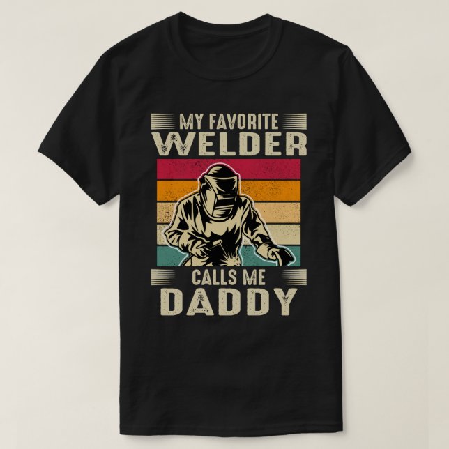 Camiseta Mi Soldador Favorito Me Llama DADDY Vintage Wellne (Diseño del anverso)