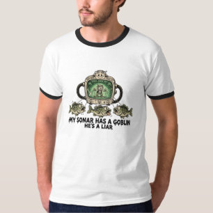 Camiseta Mi Sonar Tiene Un Duende Funny Fish Finder Pesca