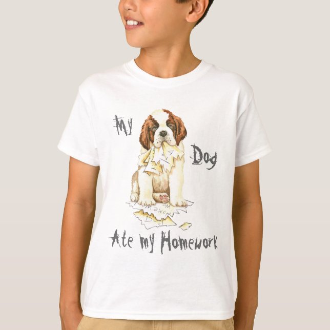 Camiseta Mi St Bernard comió mi preparación (Anverso)