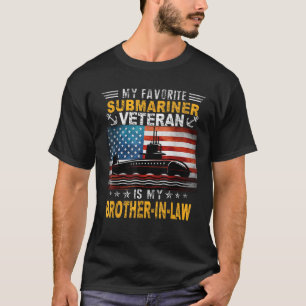 Camiseta Mi submarino veterinario es mi cuñado bandera esta