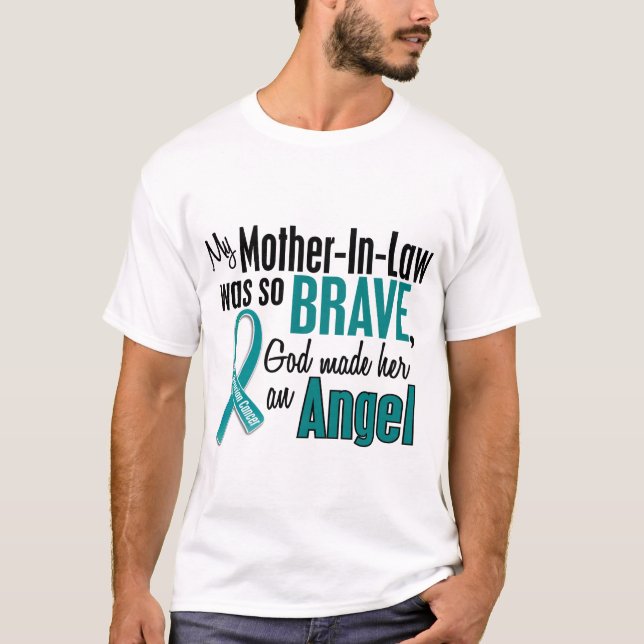 Camiseta Mi suegra es un cáncer ovárico del ángel 1 (Anverso)