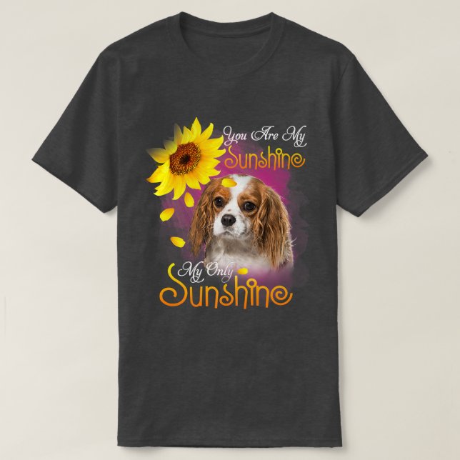 Camiseta Mi Sunshine Charles Spaniel Perro Con Sunflowers P (Diseño del anverso)