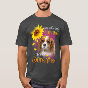 Camiseta Mi Sunshine Charles Spaniel Perro Con Sunflowers P