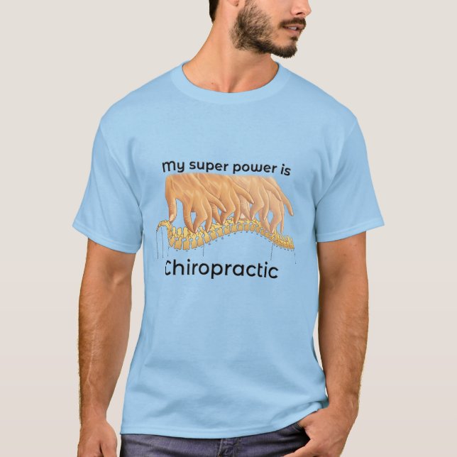 Camiseta Mi superpoder es el té de los hombres quiropráctic (Anverso)