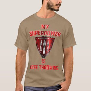 Camiseta Mi superpoder es Knife lanzando una placa roja 1
