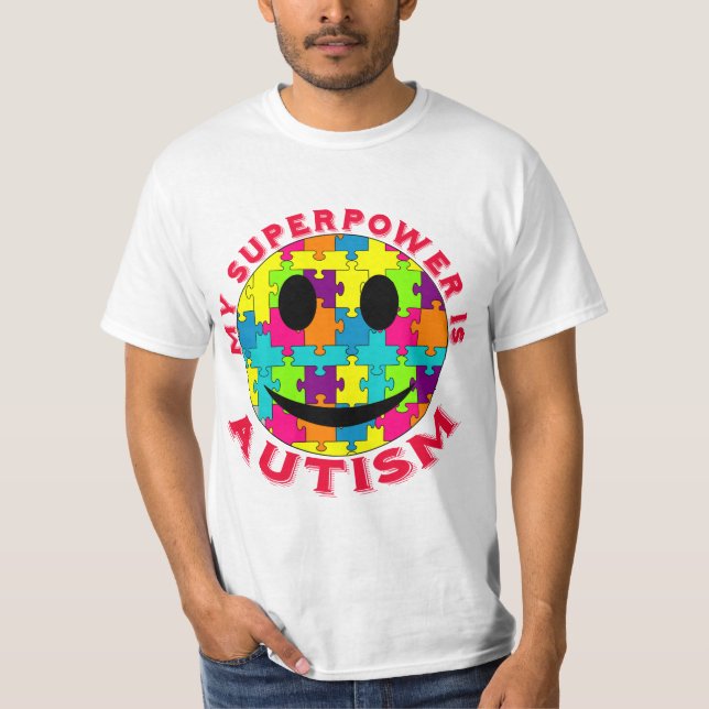 Camiseta ¡Mi superpotencia es autismo! (Anverso)