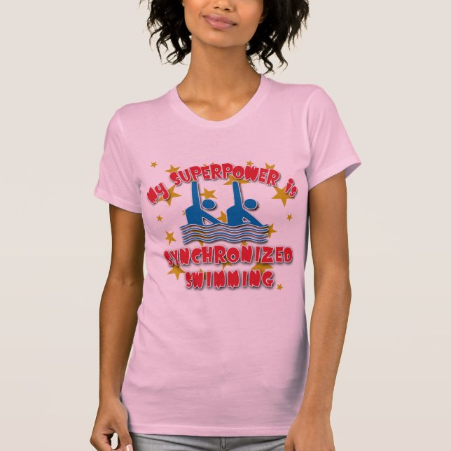 Camiseta Mi superpotencia es natación sincronizada (Anverso)