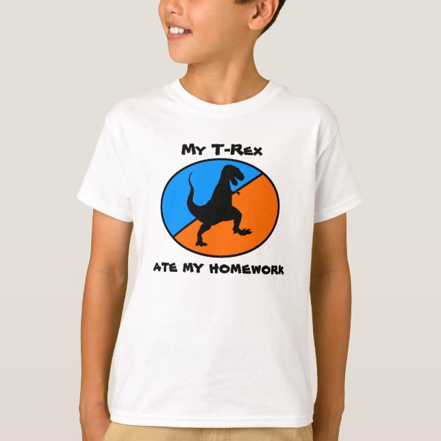 Camiseta Mi T-Rex comió mi preparación (Anverso)