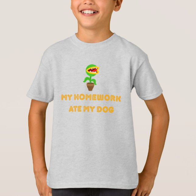 Camiseta Mi tarea se comió a mi perro (Anverso)