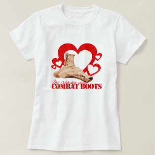 Camiseta Mi tarjeta del día de San Valentín lleva botas d