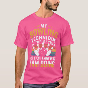 Camiseta Mi técnica de bolos divertida de bolos