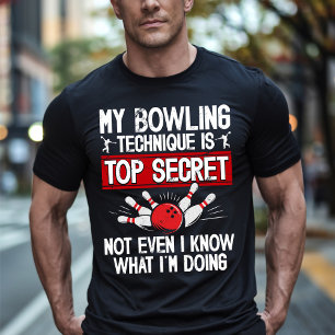 Camiseta Mi técnica de bolos es alto secreto divertido bolo