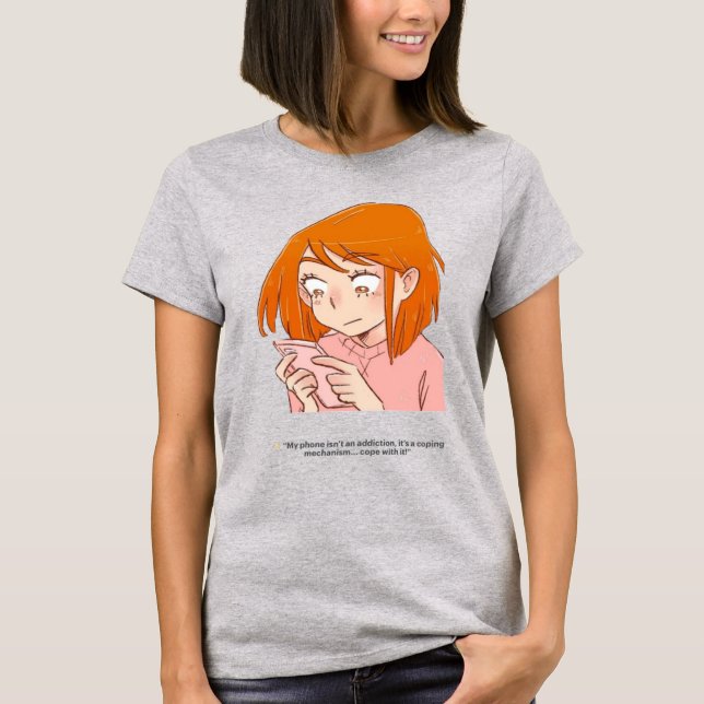 Camiseta ✨ “Mi teléfono no es una adicción,  (Anverso)