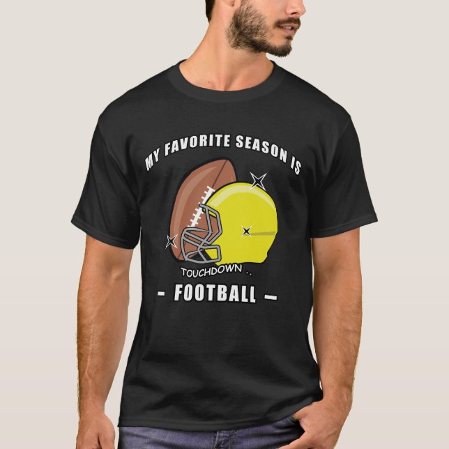 Camiseta Mi temporada favorita es el fútbol (Anverso)