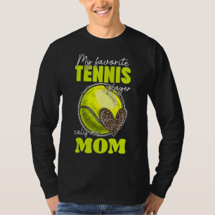 Camiseta Mi tenista favorito me llama Mamá Leopard Mot