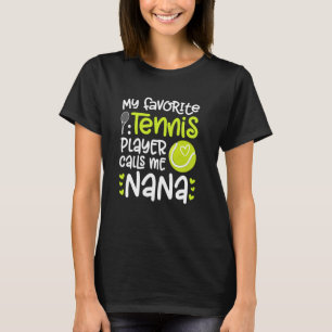 Camiseta Mi tenista favorito, Nana Tennis Nana Abuela