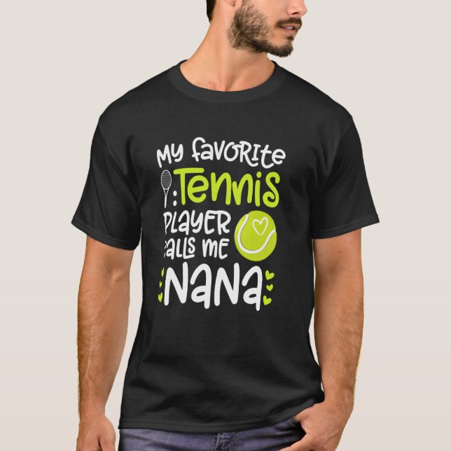 Camiseta Mi tenista favorito, Nana Tennis Nana Abuela (Anverso)