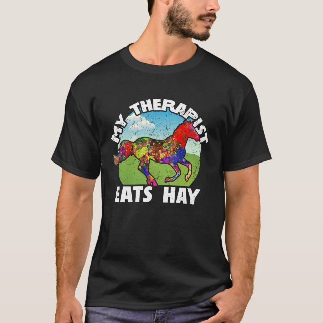 Camiseta Mi terapeuta come heno (Anverso)
