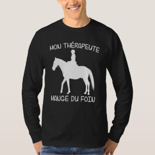 Camiseta Mi terapeuta come heno cabalga