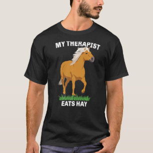Camiseta Mi terapeuta come heno haflinger caballo 1