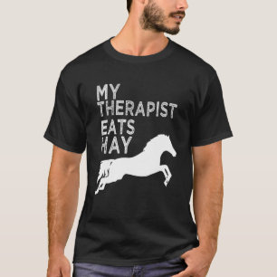 Camiseta Mi terapeuta come heno jinete cabalga tema del cab