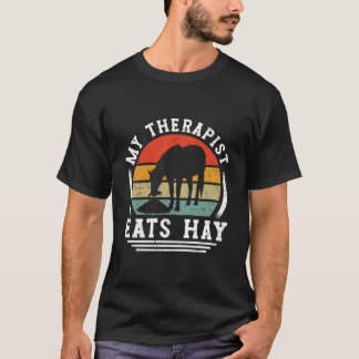 Camiseta Mi Terapeuta Come Heno Jinete de Caballos