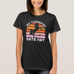 Camiseta Mi Terapeuta Come Heno Mujer Caballo De Campo