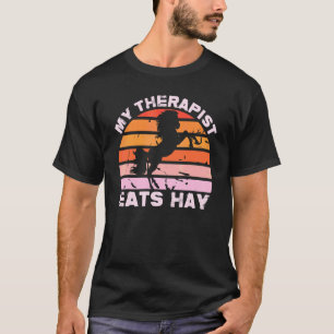 Camiseta Mi Terapeuta Come Heno Mujer Caballo De Campo