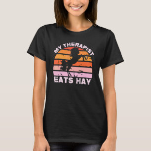Camiseta Mi Terapeuta Come Heno Mujer Caballo De Campo