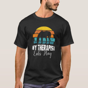Camiseta Mi terapeuta come heno para Chicas de caballos