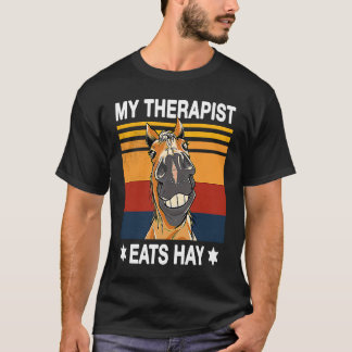 Camiseta Mi terapeuta come heno Riding caballeriza a caball