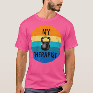 Camiseta Mi Terapeuta Kettlebell Divertido Entrenamiento Gi
