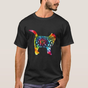 Camiseta Mi Terapeuta Ronronea Tie Dye Mamá Gato , Dueños d