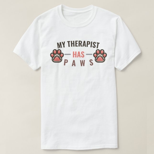Camiseta Mi terapeuta tiene patas (Diseño del anverso)