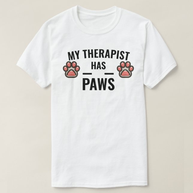 Camiseta Mi terapeuta tiene patas (Diseño del anverso)
