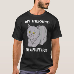 Camiseta Mi terapeuta tiene una lagrima de gatito Fluffy Fu
