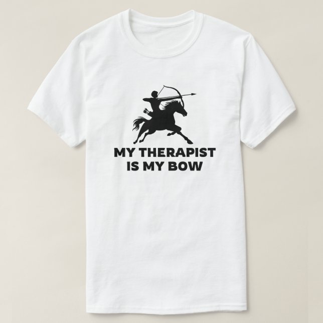 Camiseta Mi Terapia Es Mi Bow | Archery Sayings (Diseño del anverso)