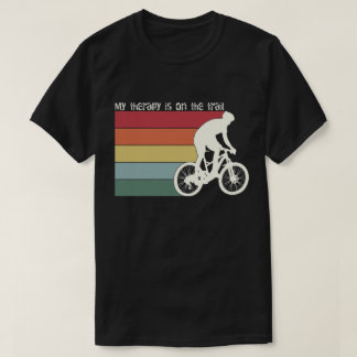 Camiseta MI TERAPIA ESTÁ EN LOS TRAIL-Mountain Bike Gráfico