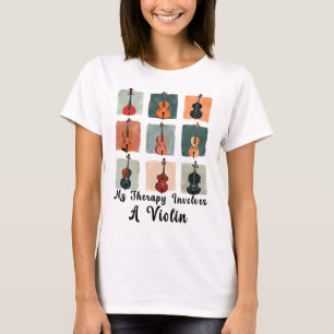 Camiseta Mi Terapia Implica Un Violín