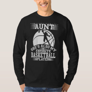 Camiseta Mi tía es mi deportista favorito de baloncesto