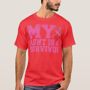 Camiseta Mi Tía Es Una Sobreviviente Del Cáncer De Mama De 