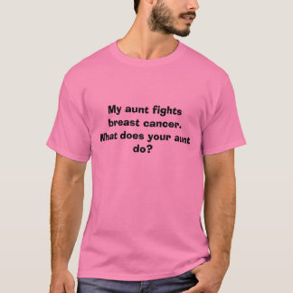 Camiseta Mi tía lucha el cáncer de pecho.  Qué hace su…