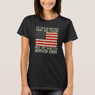 Camiseta Mi Tiempo En Uniforme Puede Haber Terminado Pero M